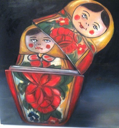 "Hinter der Fassade"_60 x 60 cm _ Öl